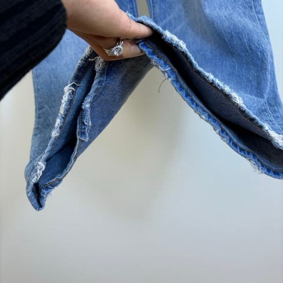 Madewell Cali Demi Boot Jeans Size 32 Dory Wash Comfort Stretch High Rise Crop - Picture 9 of 16